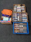 Four boxes of CDs, DVDs,