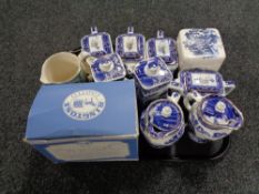 A tray of eleven pieces of Ringtons china, jugs,