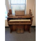 A Victorian pedal organ 120 cm width,
