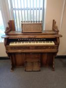 A Victorian pedal organ 120 cm width,