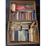 A box of twentieth century hardbacked books, novels, Robin hood,