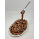 Geoffrey Rose for Frozen Moments - Spaghetti with fork, circa 1980, height 21 cm.