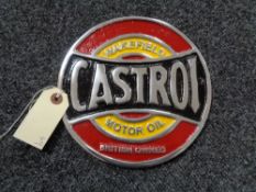 A Castrol plaque
