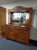 A Victorian mahogany mirror backed sideboard