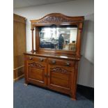 A Victorian mahogany mirror backed sideboard