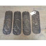 Four Art Deco style finger plates