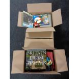 Eight boxes of hardbacked and paperbacked books, novels,
