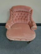 A Victorian nursing elbow chair