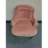 A Victorian nursing elbow chair