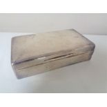 An early twentieth century silver cigar box