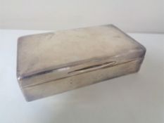 An early twentieth century silver cigar box