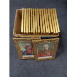 A box of eighteen gilt framed colour prints depicting Royalty of Europe in military dress