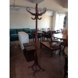 A Bentwood hat and coat stand