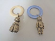 Two vintage baby rattles (2)