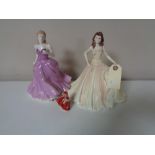 A Coalport figure, Token of Love, together with a Royal Doulton Pretty Ladies figure - Victoria,