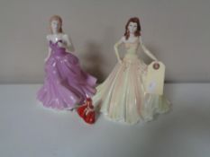 A Coalport figure, Token of Love, together with a Royal Doulton Pretty Ladies figure - Victoria,