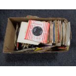 A box of vinyl 45 singles, Diana Ross, Bee Gees,
