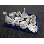 A tray of cabinet china, Royal Crown Derby,