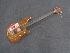 A Ibanez electric bass guitar