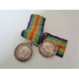 Two WWII medals - 7736 Pte L Higgins 13- Lond R & 200810 Pte. P. Higgins 1- Lond R.