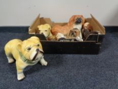 A box of a quantity of animal ornaments,