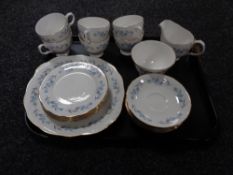 A tray of twenty-one piece Gainsborough bone china tea service