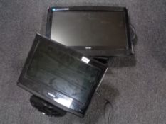 A Technica 15 inch lcd tv/dvd (no lead) together with a Bush 22 inch lcd tv/dvd with lead