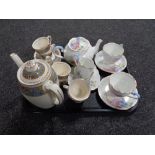 A tray of eight piece Royal Graftont tea for two,