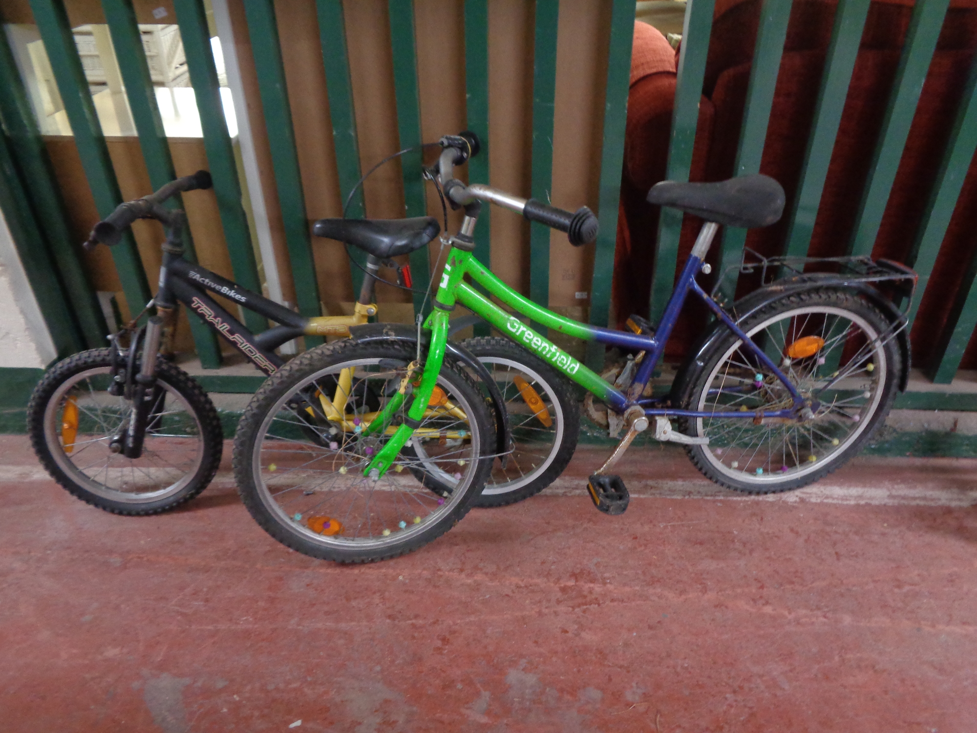 A boy's Trail bike and a girl's bike