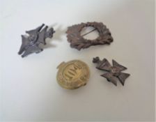 Four military badges - Bengal fusiliers etc.