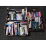 Three boxes of books - novels,