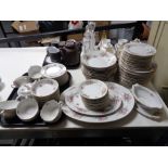 A quantity of Japanese floral pattern dinner ware