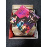 A box of vinyl LP's, The Manhattan Transfer, Johnny Cash,