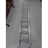 A set of aluminium extension ladders