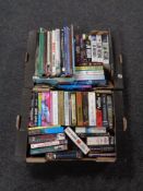 Two boxes of books - novels, James Patterson,