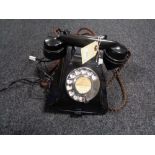 A 1940's black Bakelite telephone (converted)