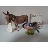 A Beswick donkey and a boxed Beswick bird (2)