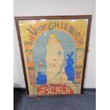 An original Parisian Art Nouveau post for "La Vraie Ghismonda" depicting French singer Jeanne Bloch