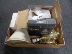 A box of light fittings ,