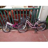 Two girl's bikes