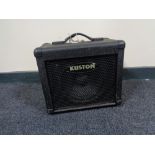 A Kustom KBA 10 mini guitar amplifier