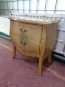 A contemporary painted two drawer commode chest