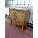 A contemporary painted two drawer commode chest