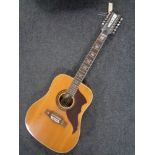 An Eko 12 string acoustic guitar
