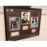 A signed montage depicting Clark Gable, Vivien Leigh and Olivia De Haviland,