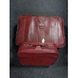 A five piece 20th century luggage case set
