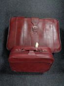 A five piece 20th century luggage case set