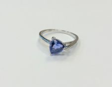 A silver tanzanite dress ring,