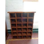 A set of sheesham wood cd shelves