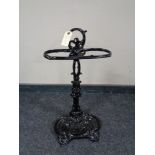 A painted cast iron stick stand